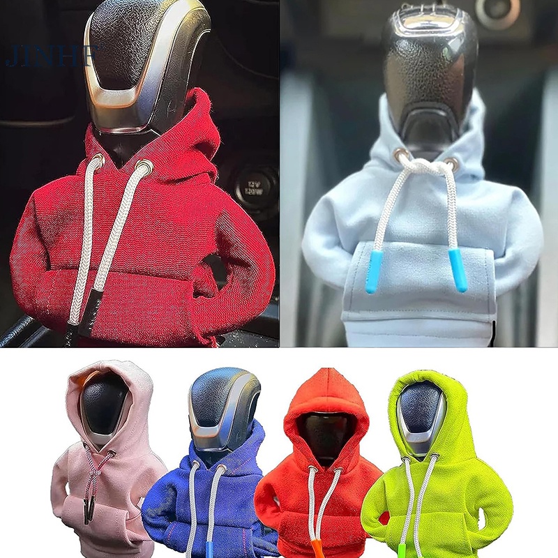 Bọc đầu cần số xe hơi JINHF thiết kế áo hoodie vui nhộn