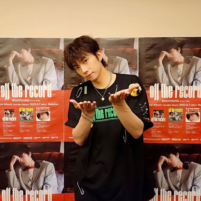 Áo Thun cotton Tay Ngắn Cổ Tròn In Hình kpop ang wooyoung off the record 2pm Cho Cặp Đôi