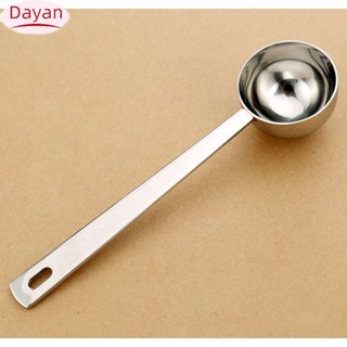 Thép không gỉ dày Đo tay cầm dài Bột sữa cà phê Muỗng kem 15ml