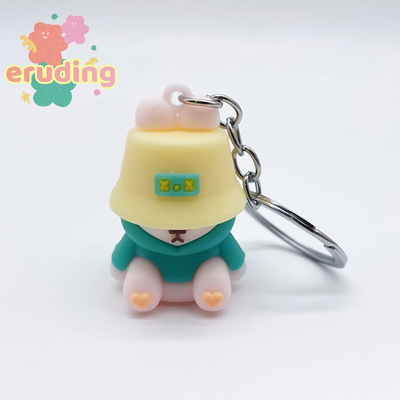 Móc Khóa Hình Gấu Đang Ngủ Bằng PVC Dễ Thương Thời Trang Trang Trí Túi Xách / Móc Khóa Xe Hơi