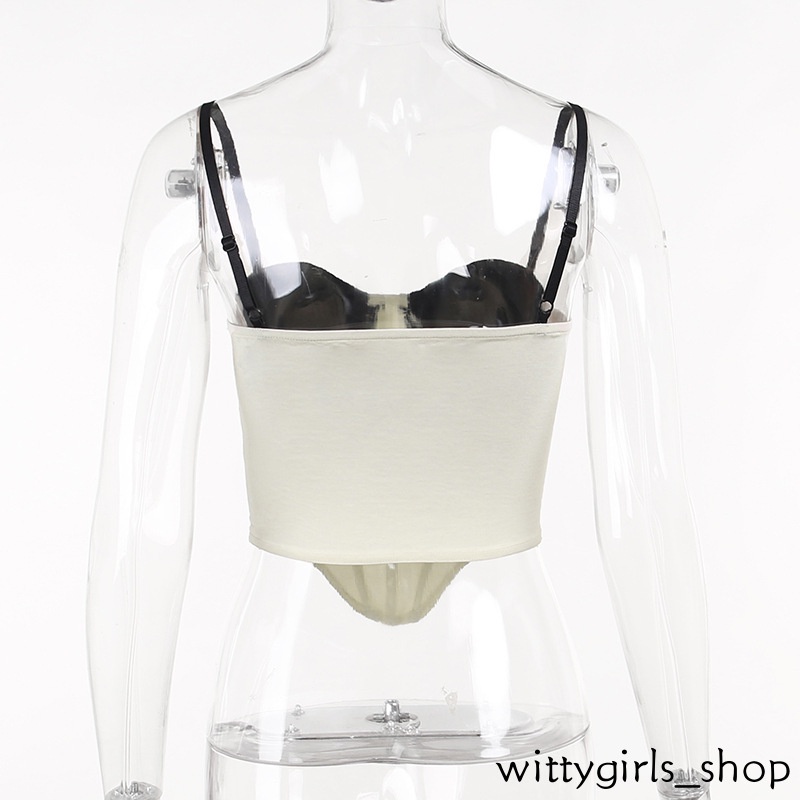 Cửa Hàng Wittygirls_Bộ Hàng | Màu Sắc Áo tank top Phối Màu Tương Phản Thời Trang Đường Phố Cá Tính