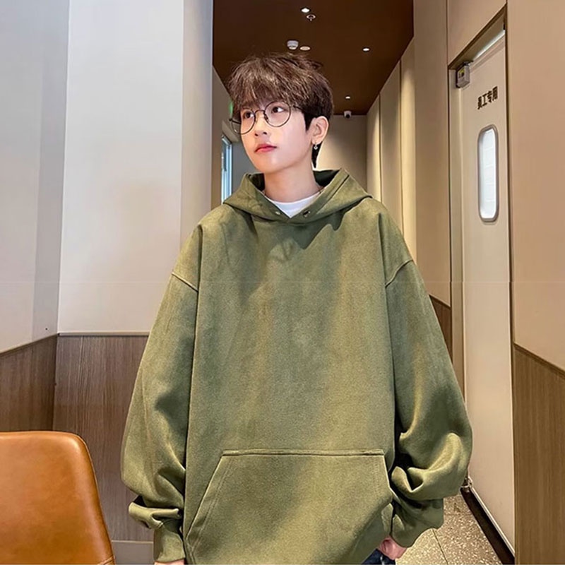 Áo Hoodie Dáng Rộng Phong Cách retro Nhật Bản Cao Cấp Cho Nam