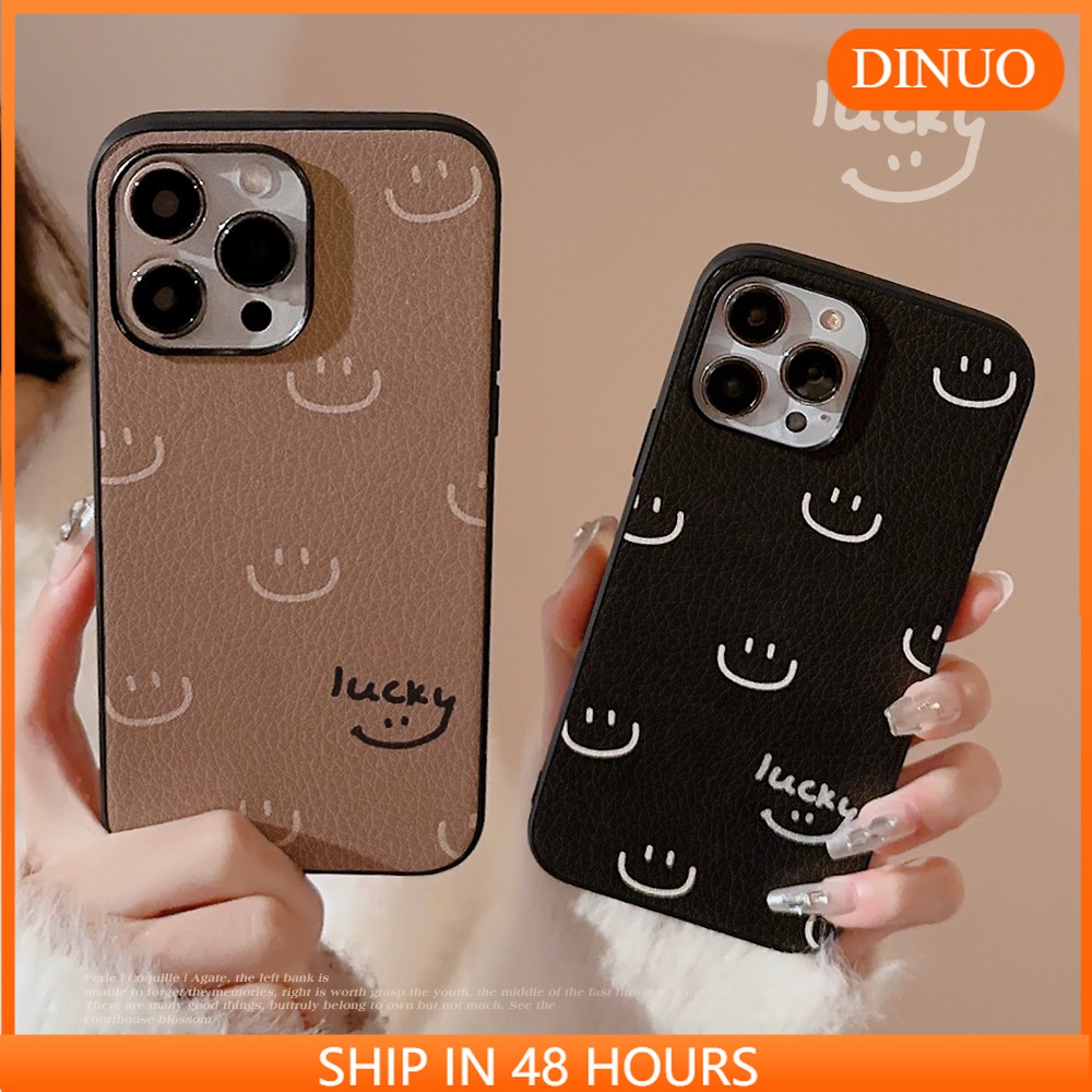 ỐP LƯNG IPHONE Ốp Điện Thoại Hình Mặt Cười Màu Xanh Đen Cho iphone15 / 14promax / 13 / 12 / pro / promax / 11/-DINUOTX