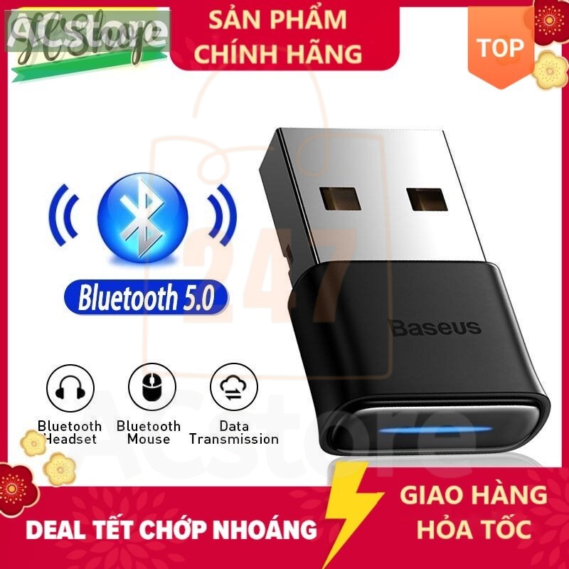 Đầu chuyển đổi USB Bluetooth 5.0 Baseus cho đầu thu âm thanh loa không dây máy tính / laptop- HSHOP