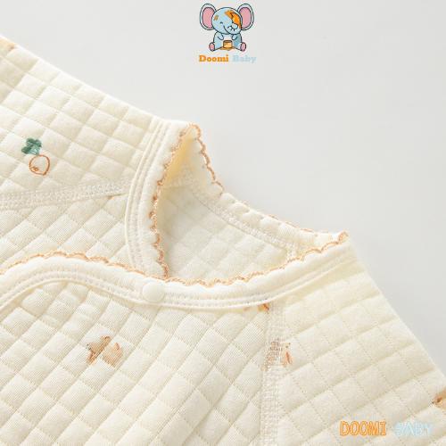 Bộ Quần Áo Cotton Chần Bông Cúc Bấm Siêu Mềm Siêu Ấm Cho Bé Họa Tiết Hàn Quốc Siêu Xinh Doomi Baby - HT663
