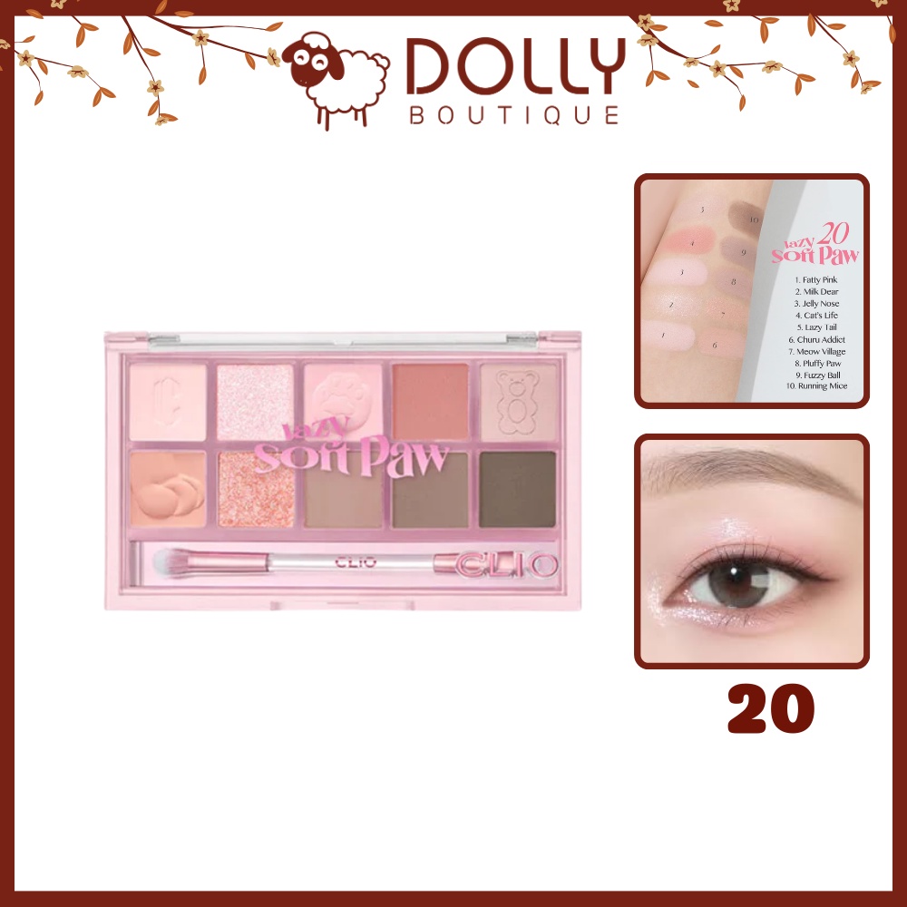 Phấn Mắt 10 Ô Clio Pro Eye Palette #20 Lazy Soft Paw