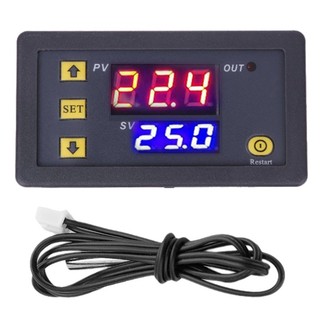 Bộ điều chỉnh nhiệt màn hình led có dụng cụ điều khiển sưởi ấm / làm mát w3230 dc 12v 24v ac 110v-220v 20a bộ điều khiển nhiệt độ kỹ thuật số