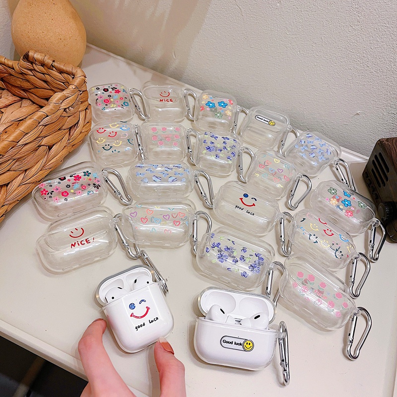 Vỏ Bảo Vệ Hộp Sạc Tai Nghe airpods 1 / 2 / 3 / pro pro2 airpods 2 gen airpods pro2 Bằng Silicon Trong Suốt Họa Tiết Hoạt Hình anime Đơn Giản