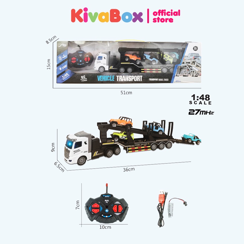 Xe container điều khiển từ xa Kivabox, mô phỏng chi tiết như bản gốctặng ôtô tặng ô tô