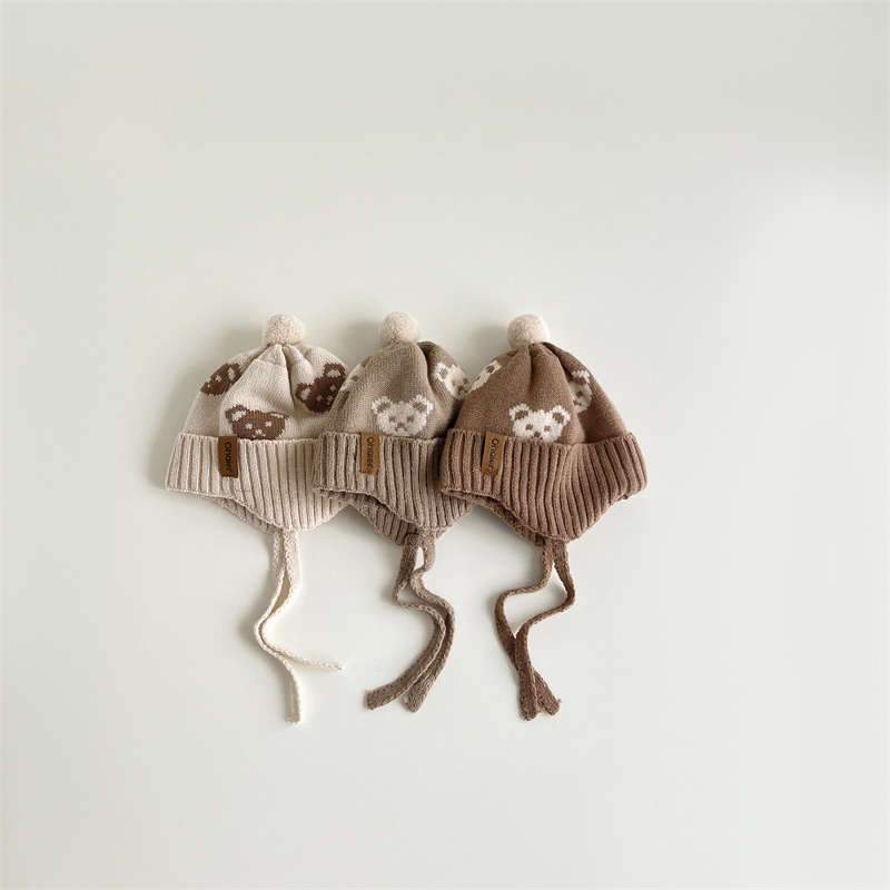 Mũ Len Bảo Vệ Tai Dễ Thương Thời Trang Hàn Quốc Cho Bé