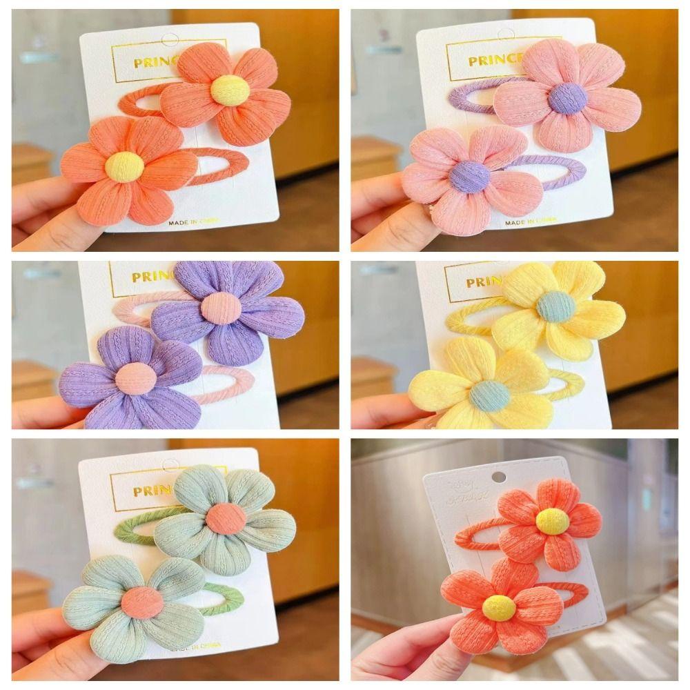 Jestine Kẹp Tóc bb Hình Hoa Màu Sắc Ngọt Ngào Phụ Kiện Trang Trí Tóc Hàng Ngày
