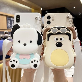 Thời Trang Ốp Điện Thoại silicon Kèm Ví Và Dây Đeo Cho iphone 1514 promax 11 13 12 promax x xsmax xr 7 8 plus