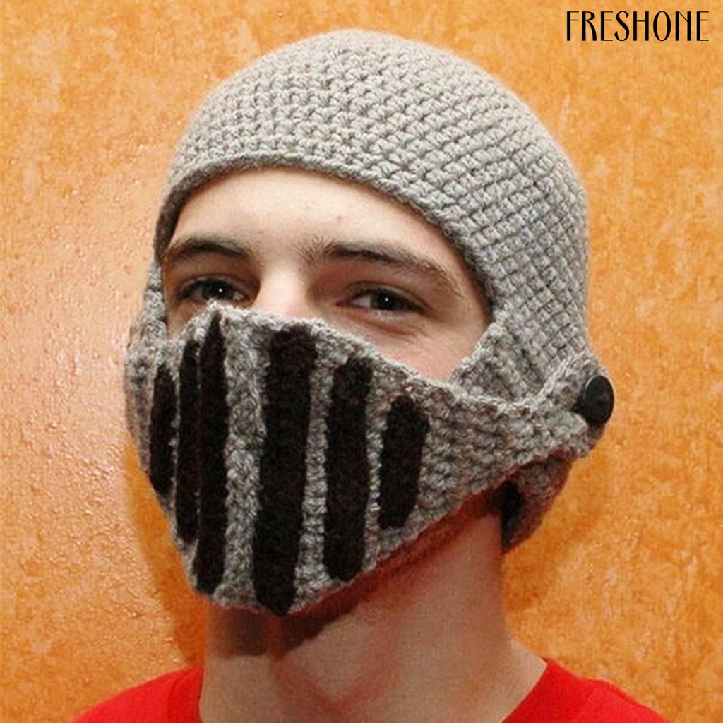 Mũ Len Dệt Kim Thủ Công Râu Chống Gió Cho Nam