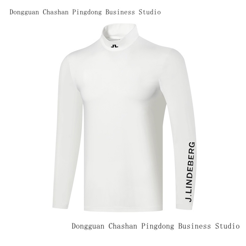 Áo Thun Đánh golf Tay Dài Cổ Đứng Có Khóa Kéo Chất Liệu polyester Thoáng Khí Nhanh Khô Thời Trang Thu Đông 2023 Cho Nam