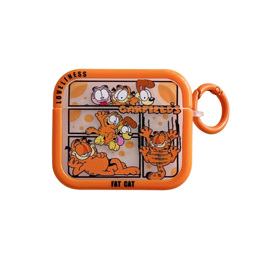 Vỏ Bảo Vệ Hộp Sạc Tai Nghe Airpods pro2 Airpods pro Airpods3 gen3 Airpods2 Bằng Silicon Hình Mèo garfield Dễ Thương Ốp