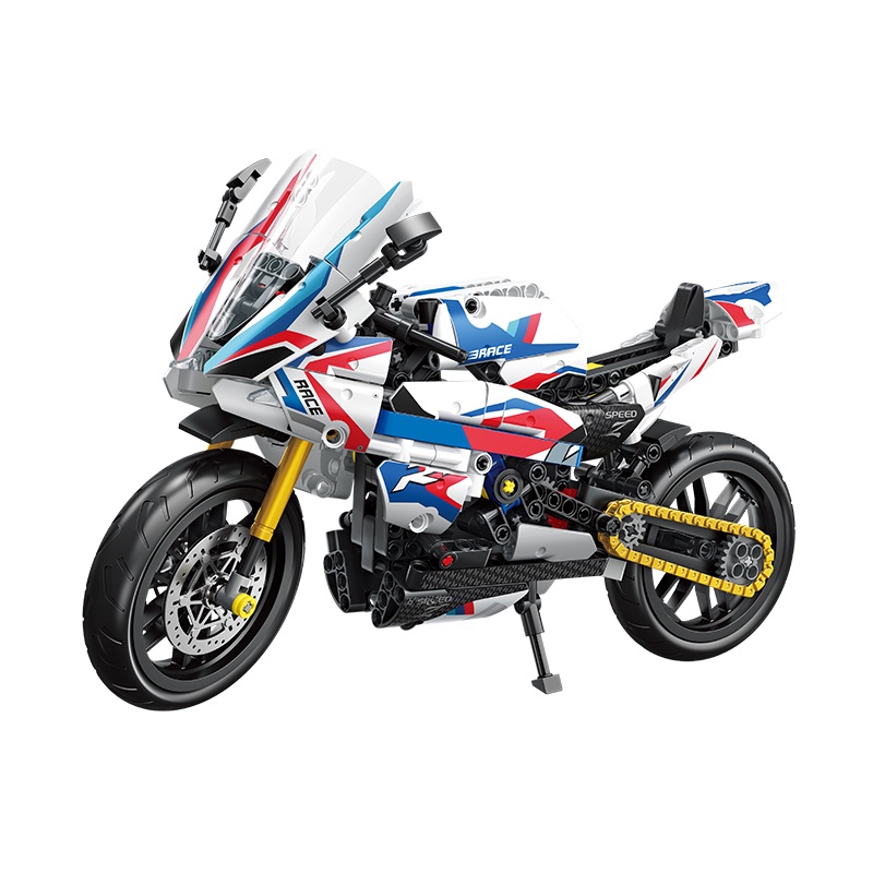 Bộ Đồ Chơi lego Lắp Ráp Xe Mô Tô Hai Mảnh Màu Xanh Dương Tiêu Chuẩn Thích Hợp Làm Quà Sinh Nhật Cho Bé Trai Bé Gái