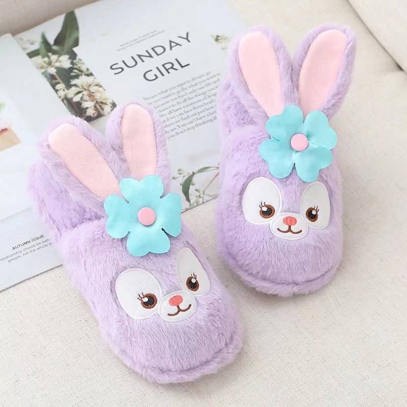 DISNEY Dép Bông Đi Trong Nhà Hình Chuột mickey / Vịt donald / Gấu Pooh / Chuột mickey Dễ Thương Cho Bé Gái