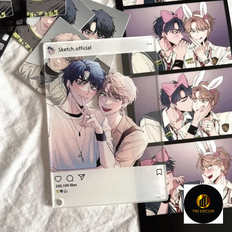 Móc khóa Phác Họa Sketch Korean Anime Lee Joobin Choi Leekyung BL Hàn Phụ kiện trang trí túi xách Balo