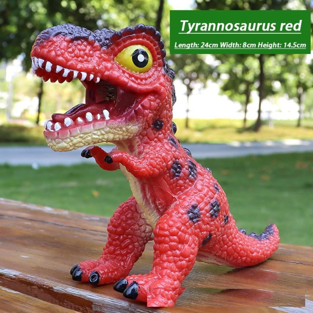 Mmluck Đồ Chơi Mô Hình Khủng Long Bằng Cao Su Mềm Nhiều Màu Sắc Phát Ra Âm Thanh Dành Cho Trẻ Em triceratops