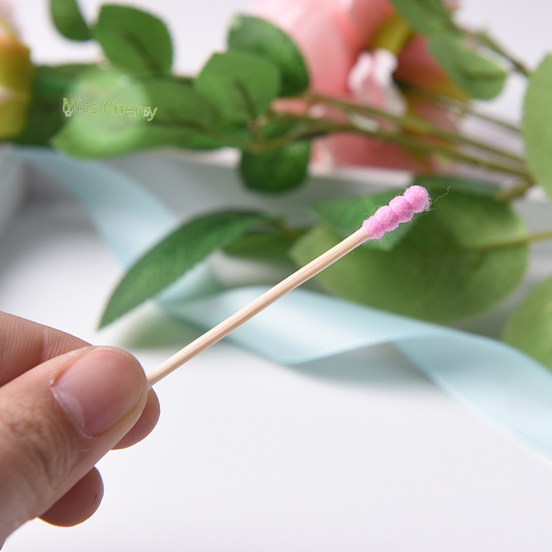 Túi 100 Tăm Bông cotton Hai Đầu Màu Sắc Kẹo Ngọt heyuanlong444