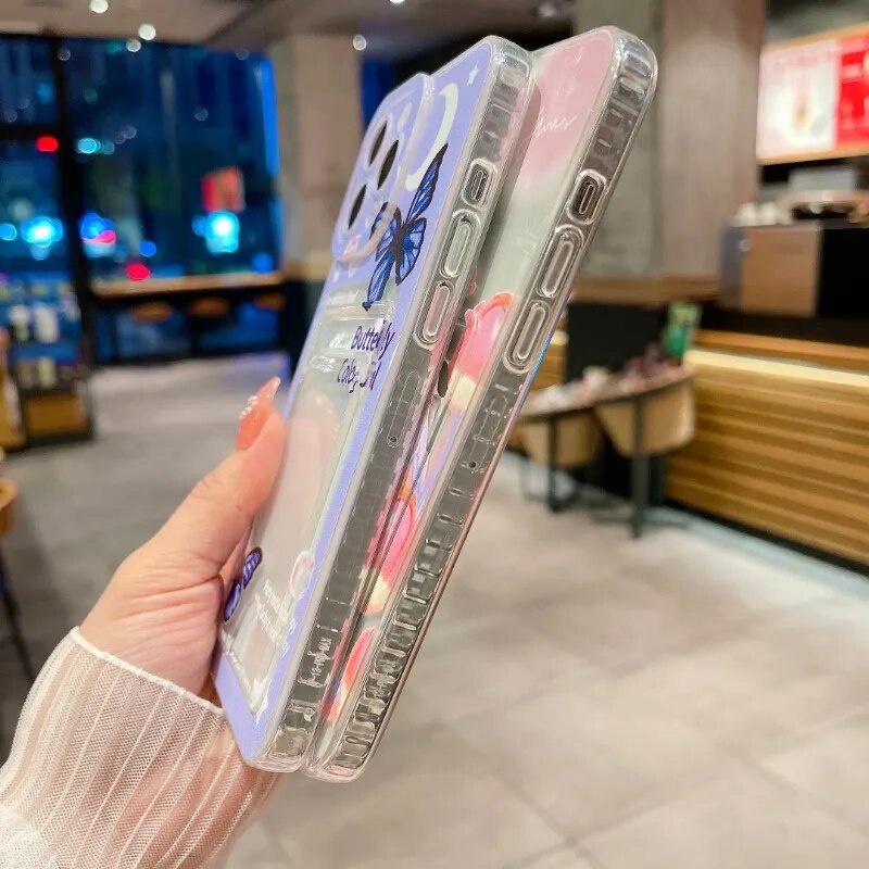 Thẻ Ốp Điện Thoại Silicon Mềm Chống Sốc Họa Tiết Hoa tulip Tím Cho oppo a38 a78 4g a78 a58 a98 5g