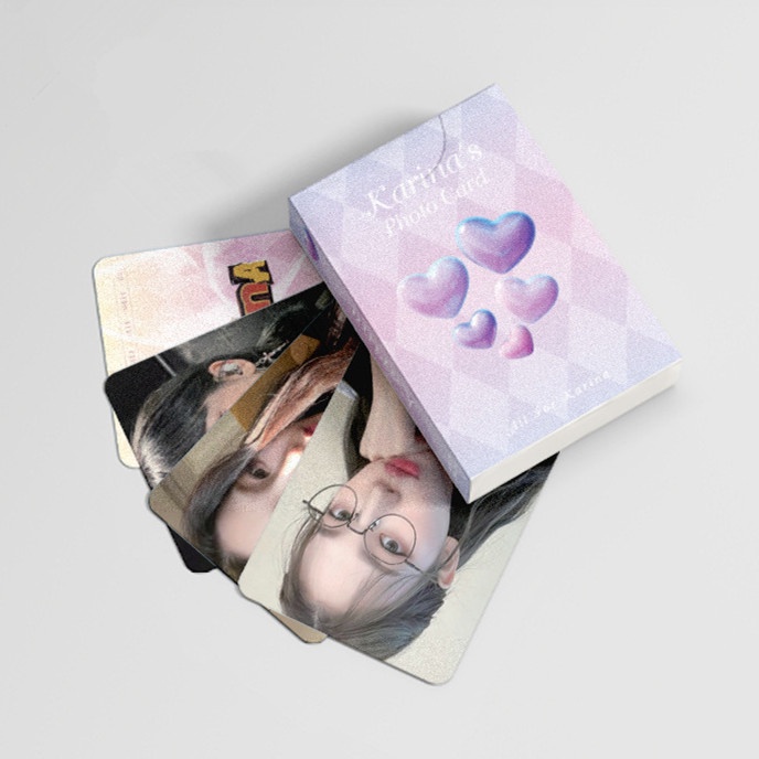 55pcs/box KARINA AESPA Photocards Album MY WORLD Lomo Cards Kpop Postcards LETAOTAO2023