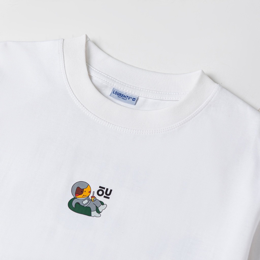 Áo Thun Local Brand Lourents Collection Premium Mèo Phi Hành Gia - TEE5-ANO2023
