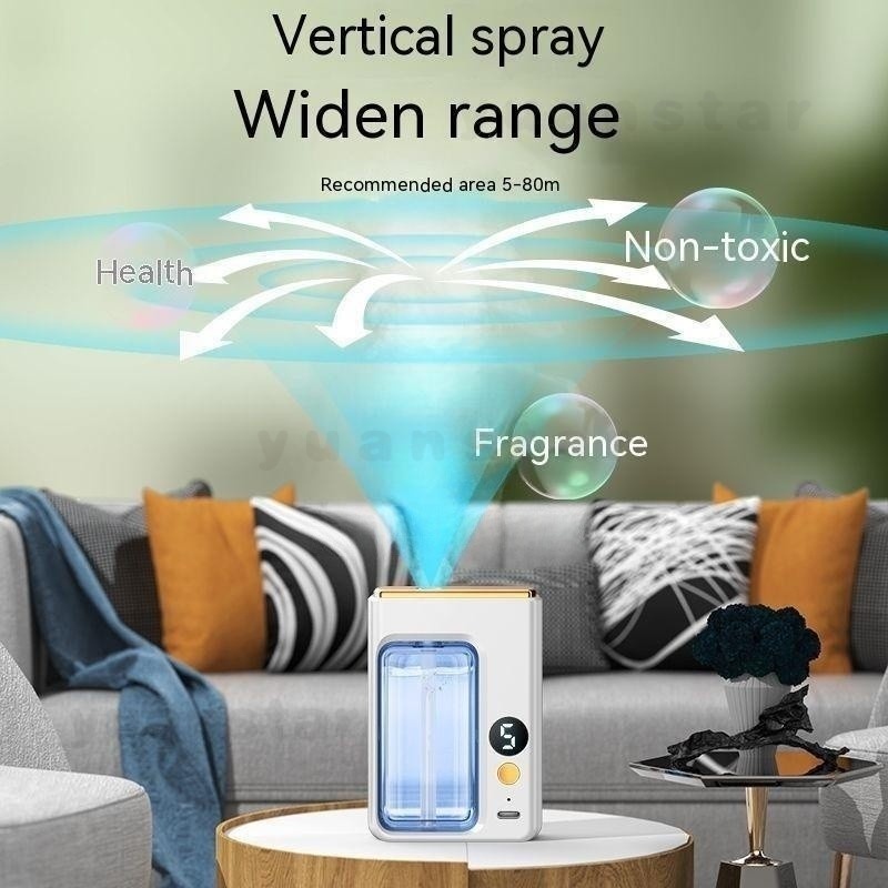 Máy Khuếch Tán Tinh Dầu Sóng Siêu Âm Không Dây mini Hiển Thị Kỹ Thuật Số Cho Nhà Vệ Sinh