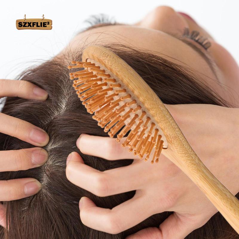 Lược Chải Tóc Bằng Tre Mát Xa Da Đầu Dành Cho Nam Và Nữ