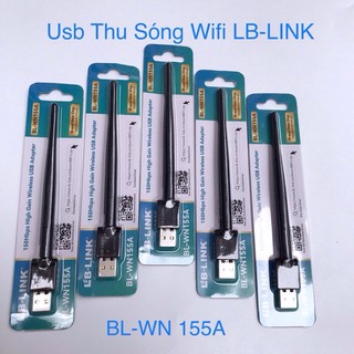 Usb thu wifi lblink bl- wn155a có râu -usb kết nối wifi cho pc, máy bàn, laptop có ăng ten, tăng tốc độ wifi lb155a
