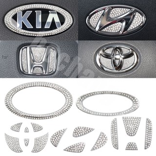 Vô Lăng Ô Tô Pha Lê Biểu Tượng Logo Kim Cương Miếng Dán Decal Bao Kim Cương Giả Cho Xe Toyota Honda Hyundai Kia Ford Phụ Kiện Nội Thất