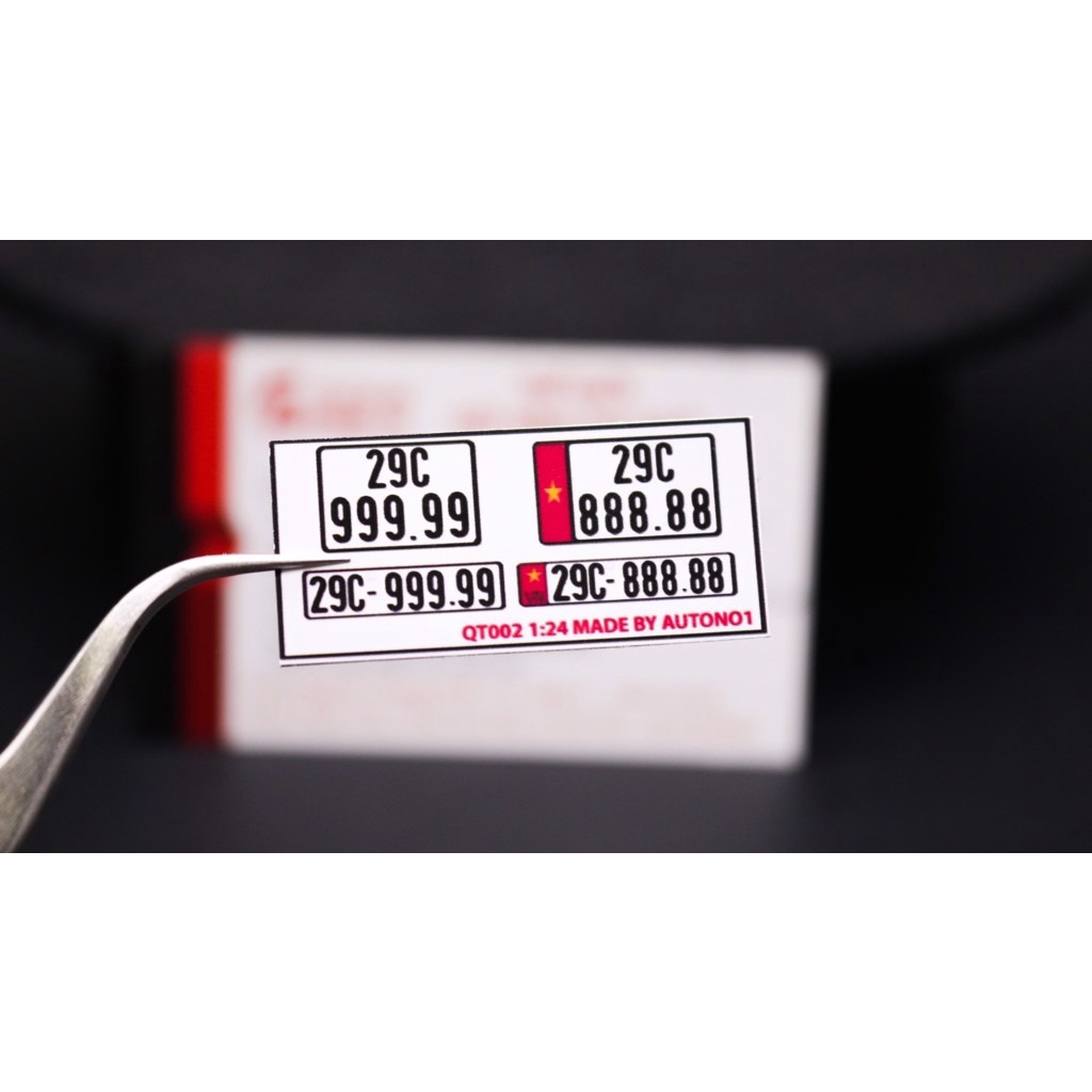 MÔ HÌNH BIỂN SỐ XE CHO MÔ HÌNH Ô TÔ 1:32 - 1:24 - 1:18 - HN - HCM