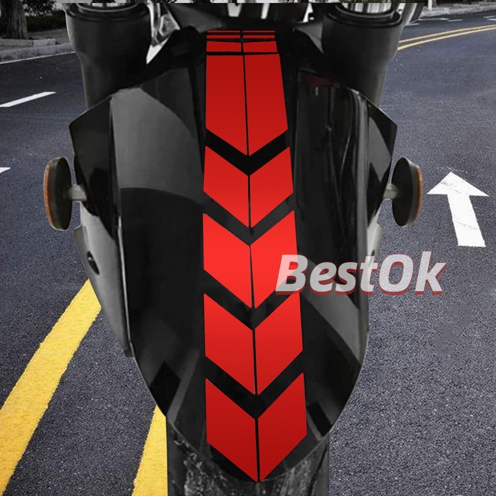 FENDER 1 Miếng Dán Phản Quang Chống Thấm Nước Chống Dầu Hình Mũi Tên Thông Dụng Cho Xe Máy