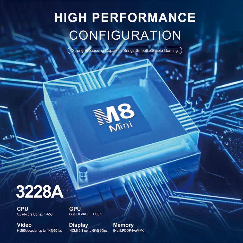 Bộ Điều Khiển Trò Chơi Điện Tử Không Dây mini m8 10000 Trò Chơi 64gb 4g wifi 4k Cho ps1 gba cp1 android tv tpzq