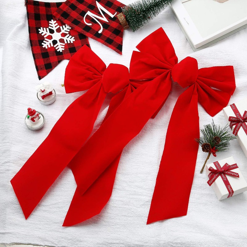 Nơ Nhung Đỏ Lớn Trang Trí Giáng Sinh / Tiệc Giáng Sinh / Lễ Tình Nhân / Năm Mới