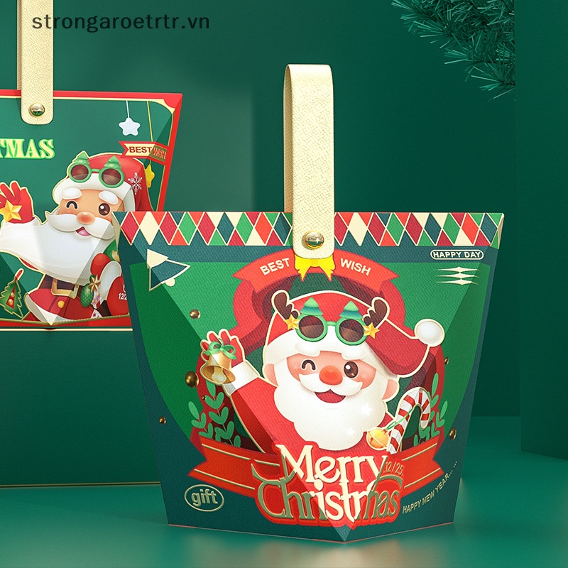Hộp Quà Tặng Giáng Sinh / Năm Mới Hình Ông Già Noel / Táo Cầm Tay Mạnh Mẽ vn