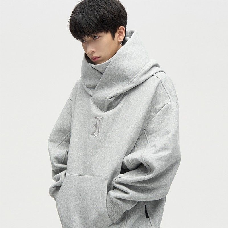 Chaopai Áo Khoác Hoodie Cổ Cao Dáng Rộng Thời Trang Cho Nam Và Nữ