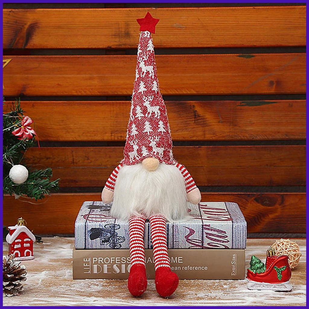 Búp Bê gnome Nhồi Bông Trang Trí Giáng Sinh Phát Sáng Dễ Thương