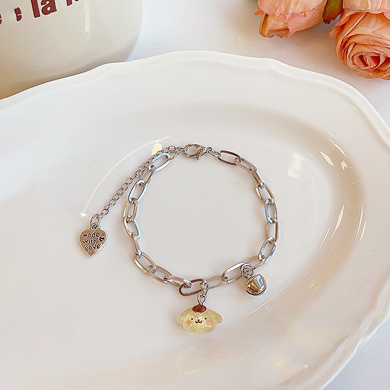 Dễ Thương Vòng Tay Dây Xích Mặt Hình Cún Hoạt Hình Có Thể Điều Chỉnh Kích Thước