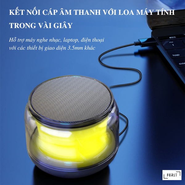 Loa bluetooth âm thanh siêu trầm - Loa không dây mini nhiều màu sắc