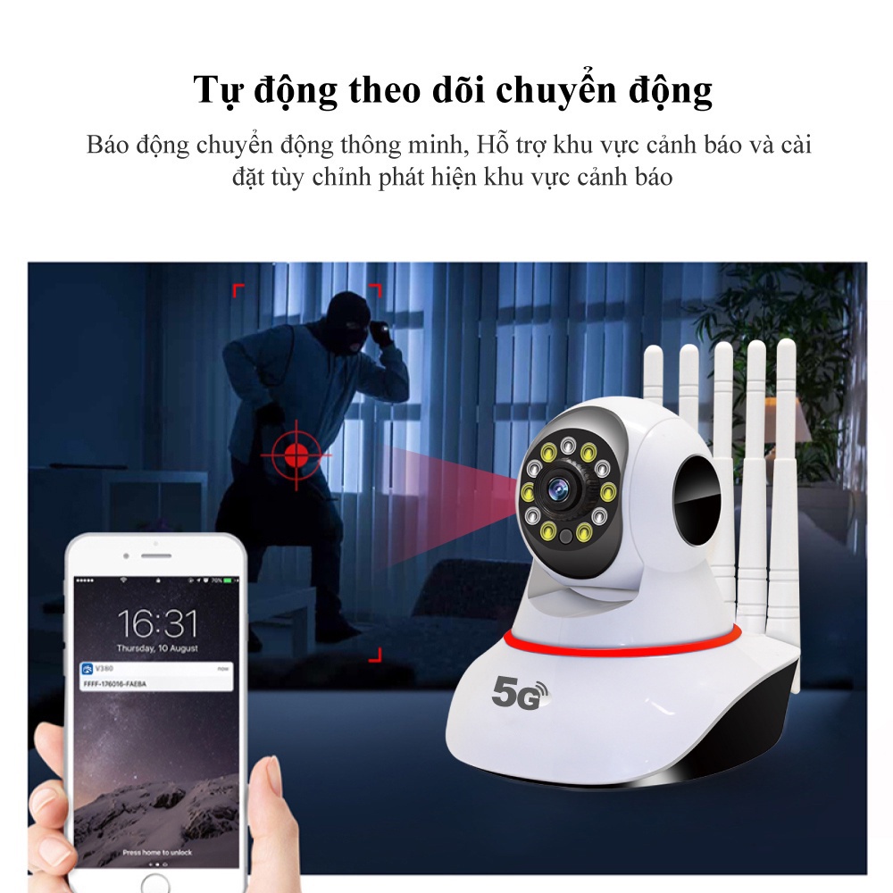 CAMERA IP H-D 360, QUAN SÁT RÕ NGÀY VÀ ĐÊM, KÈM THẺ NHỚ, BẢO HÀNH 1 NĂM,wifi, camera mini.