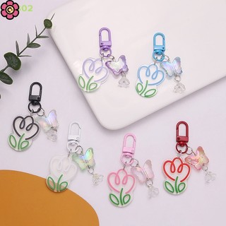 Dây Treo Điện Thoại Hình Hoa tulip Đính Pha Lê Xinh Xắn