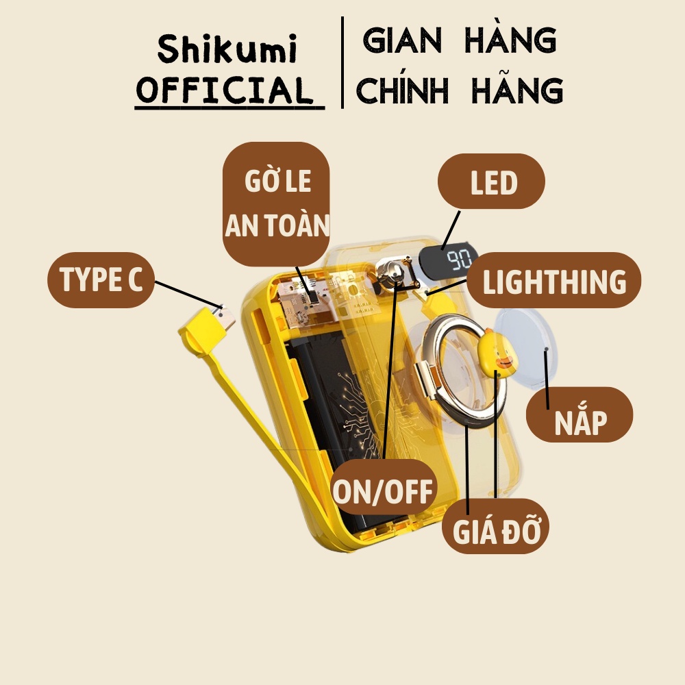 Pin sạc dự phòng SHIKUMI 10.000mAh hỗ trợ sạc nhanh nomoduck