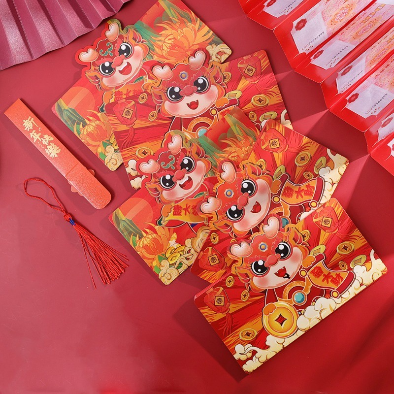 1 Bao Lì Xì Hình Rồng Năm Mới 2024 Phong Cách Trung Hoa