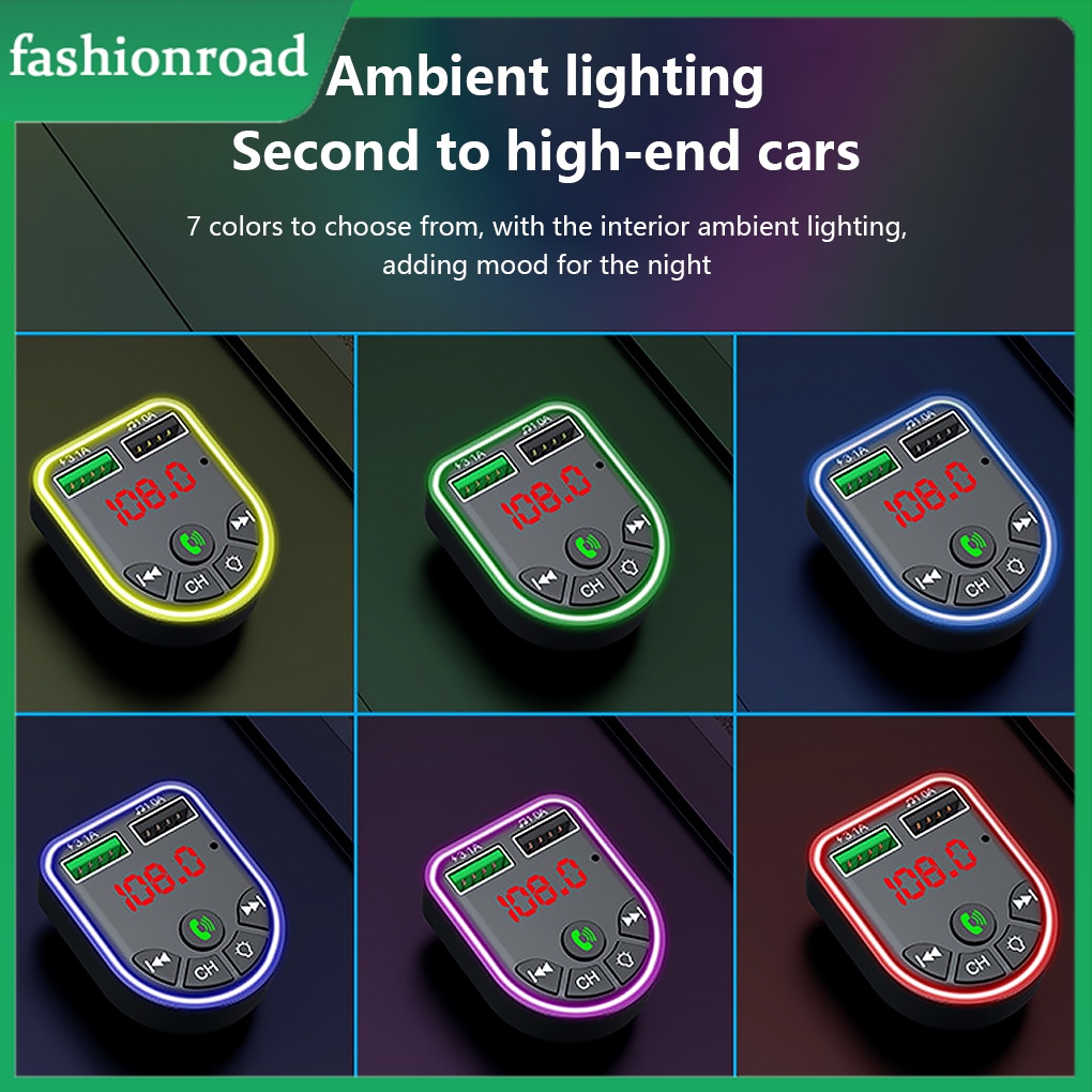 Máy Nghe Nhạc mp3 Không Dây 12v-24v Màn Hình led Hiển Thị Rảnh Tay Kèm Sạc usb Chuyên Dụng Cho Xe Hơi