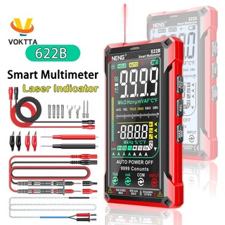 Đồng hồ đo vạn năng kỹ thuật số thông minh voktta aeng 622b 10a có đèn laser ohm