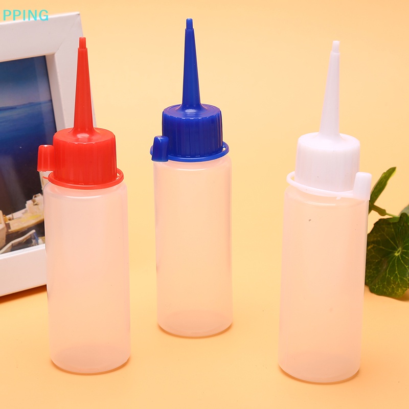 Bình Nhựa Trong Suốt Có Nắp Đầu Phun Keo 60ml Dùng Để Làm Đồ Thủ Công