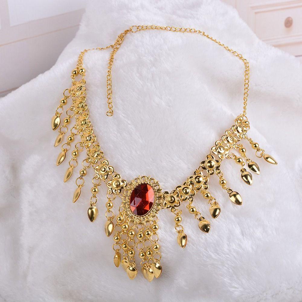 Mxbeauty Băng Đô Dây Xích Đính Hạt Cườm Lấp Lánh Trang Sức Múa Bụng Cho Bé Gái