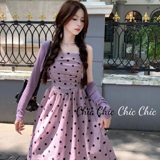 Chic Chic váy nữ Đầm Body Cho thời váy Hàn Phong Stylish Dễ thương Casual WLQ23A0MG8 42Z231019