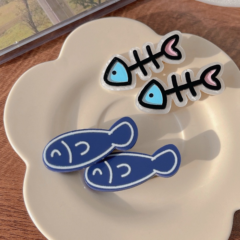 Hoạt Hình Kẹp Tóc Hình Chú Cá Bằng acrylic Dễ Thương Cho Bé Gái